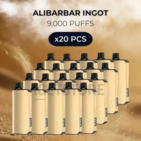 20 PCS – Alibarbar Ingot 9000 Puffs