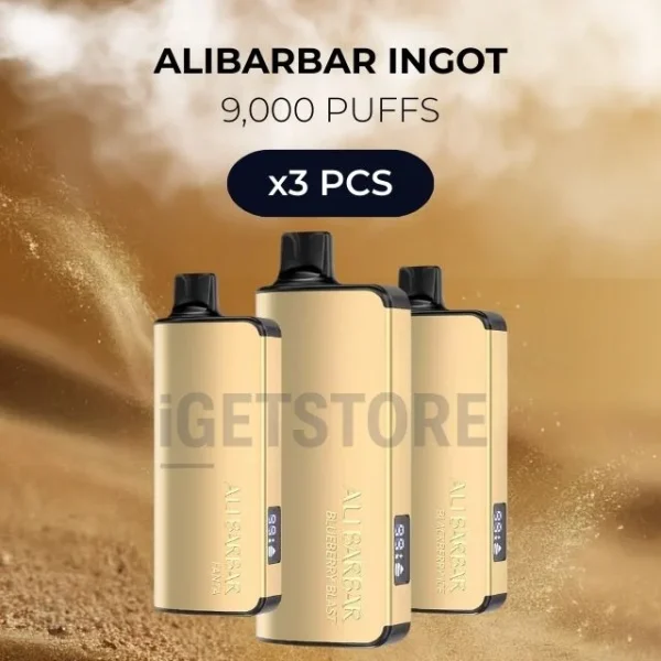 3 PCS – Alibarbar Ingot 9000 Puffs