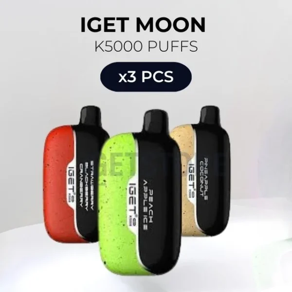 3 PCS – IGET Moon K5000 Puffs