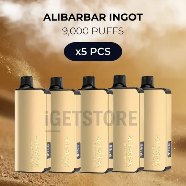 5 PCS – Alibarbar Ingot 9000 Puffs