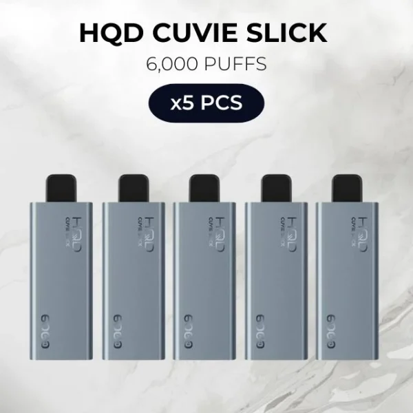 5 PCS – HQD Cuvie Slick 6000 Puffs