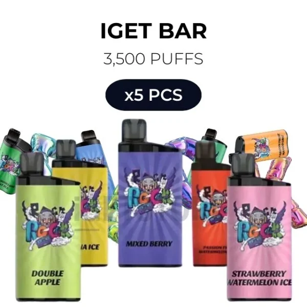 5 PCS – IGET Bar 3500 Puffs