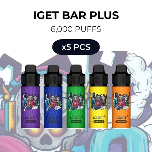 5 PCS – IGET Bar Plus 6000 Puffs