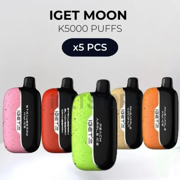 5 PCS – IGET Moon K5000 Puffs