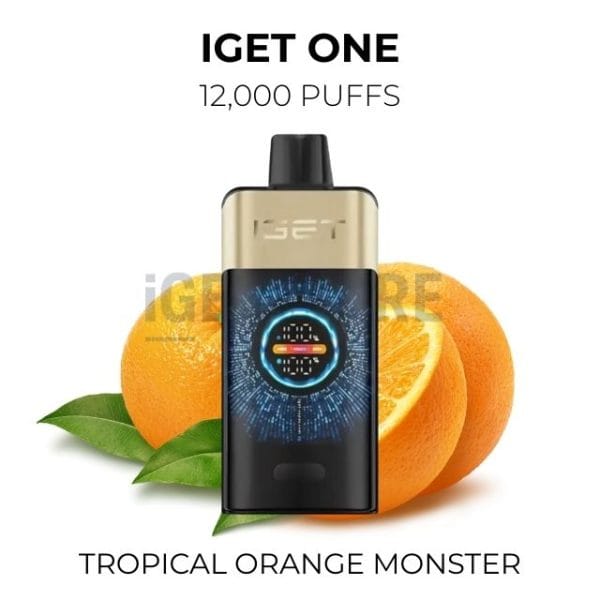 IGET ONE 12000 puffs – Tropical Orange Monster