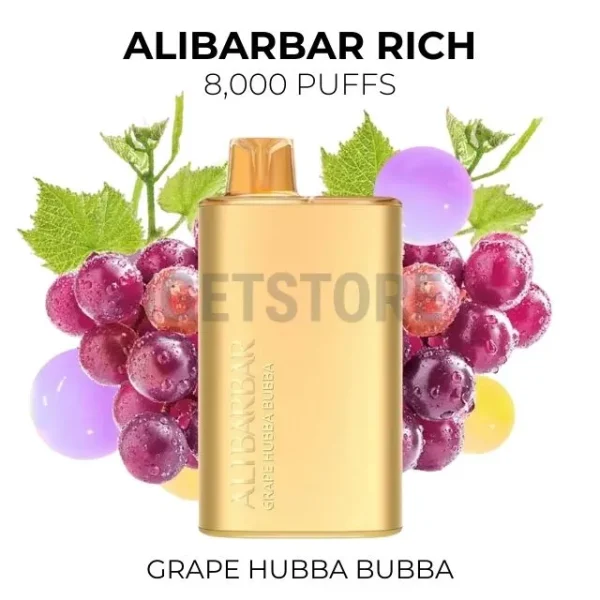 Alibarbar Rich Grape Hubba Bubba 8000 Puffs