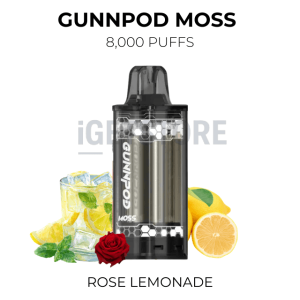 GunnPod Moss Rose Lemonade 8000 Puffs