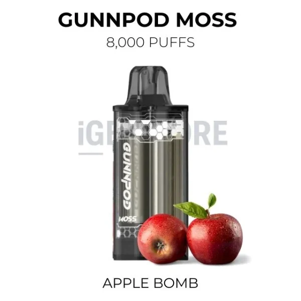 GunnPod Moss Apple Bomb 8000 Puffs