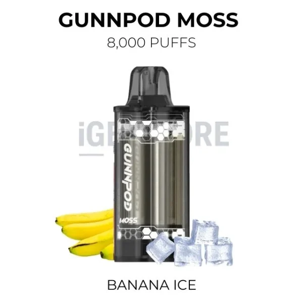 GunnPod Moss Banana Ice 8000 Puffs