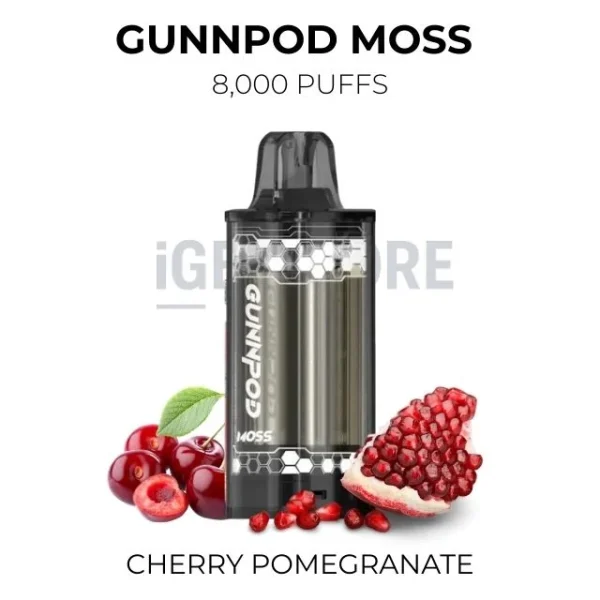 GunnPod Moss Cherry Pomegranate 8000 Puffs