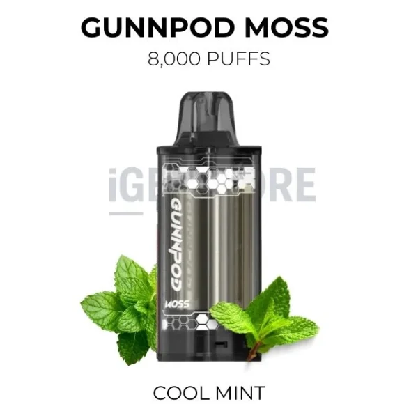 GunnPod Moss Cool Mint 8000 Puffs