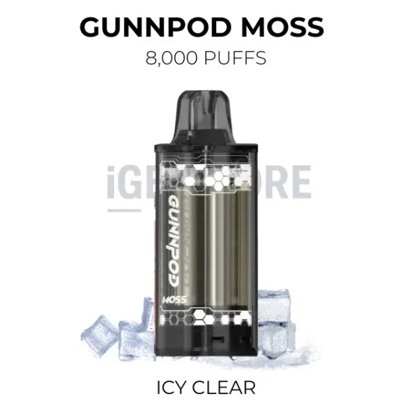 GunnPod Moss Icy Clear 8000 Puffs