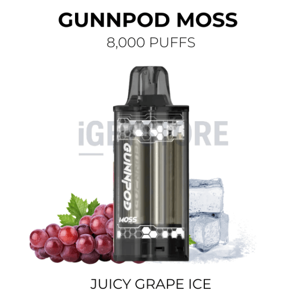 GunnPod Moss Juicy Grape Ice 8000 Puffs