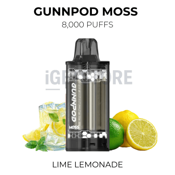 GunnPod Moss Lime Lemonade 8000 Puffs