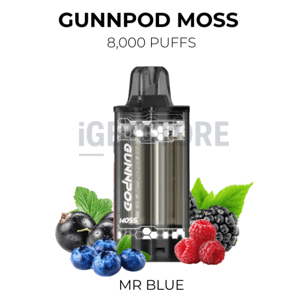GunnPod Moss Mr Blue 8000 Puffs