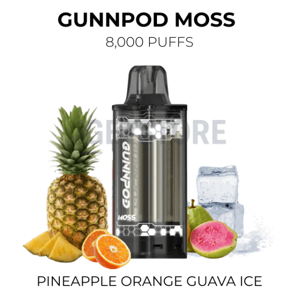 GunnPod Moss Pineapple Orange Guava Ice 8000 Puffs