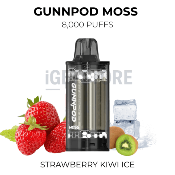 GunnPod Moss Strawberry Kiwi Ice 8000 Puffs