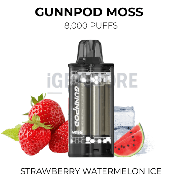 GunnPod Moss Strawberry Watermelon Ice 8000 Puffs
