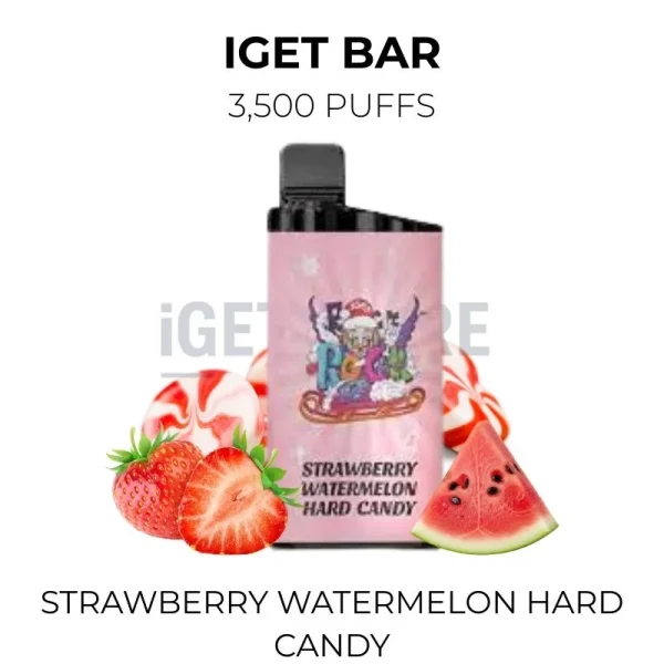 IGET Bar Strawberry Watermelon Hard Candy 3500 Puffs