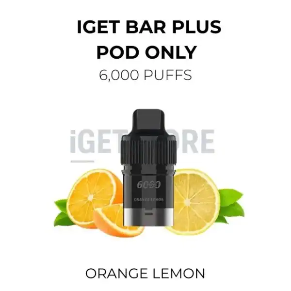 IGET Bar Plus Pods Orange Lemon 6000 Puffs