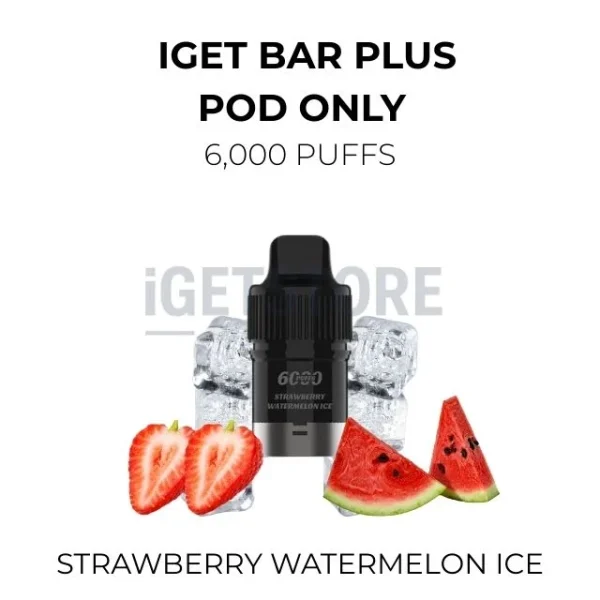 IGET Bar Plus Pods Strawberry Watermelon Ice 6000 Puffs