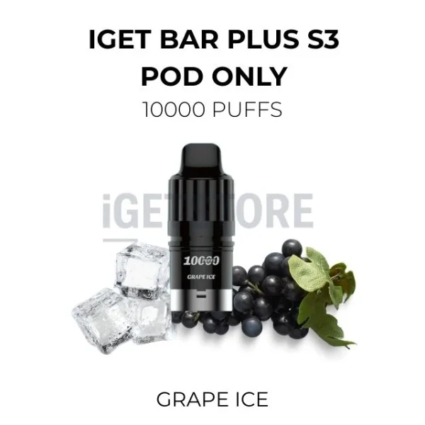 IGET Bar Plus S3 Pod Only Grape Ice 10000 Puffs