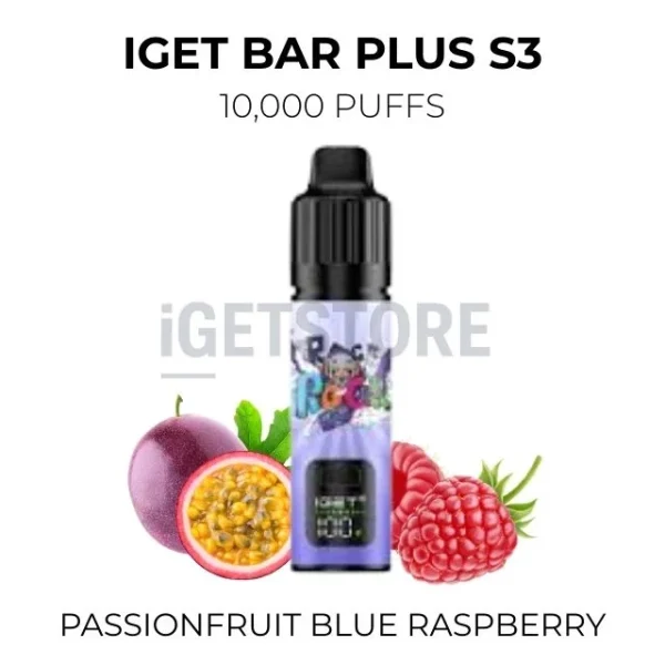 IGET Bar Plus S3 Passionfruit Blue Raspberry 10000 Puffs