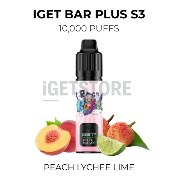 IGET Bar Plus S3 Peach Lychee Lime 10000 Puffs