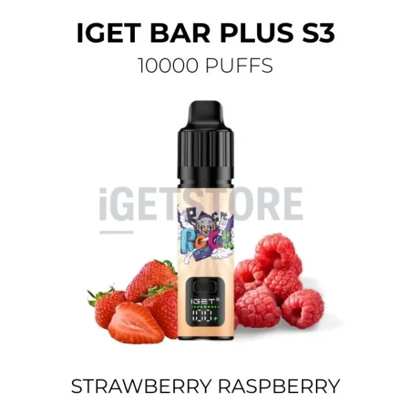 IGET Bar Plus S3 Strawberry Raspberry 10000 Puffs