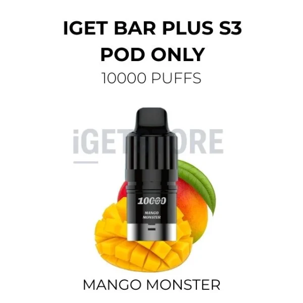 IGET Bar Plus S3 Pod Only Mango Monster 10000 Puffs