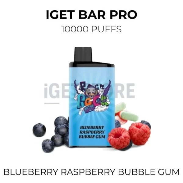 IGET Bar Pro Blueberry Raspberry Bubble Gum 10000 Puffs