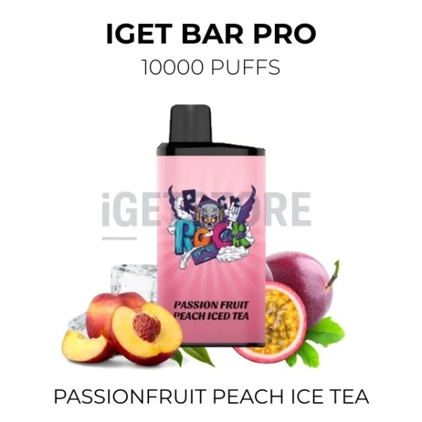 IGET Bar Pro Passionfruit Peach Ice Tea 10000 Puffs
