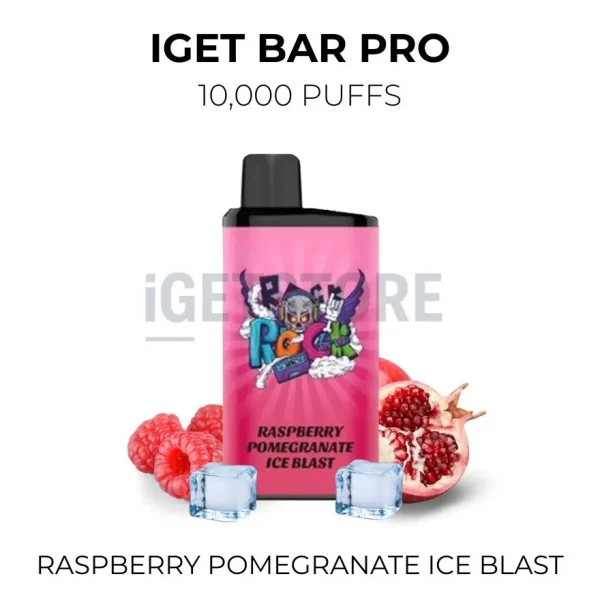 IGET Bar Pro Raspberry Pomegranate Ice Blast 10000 Puffs