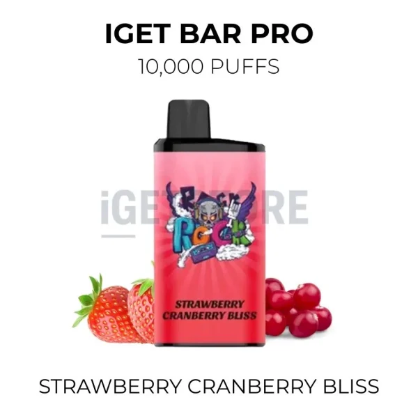 IGET Bar Pro Strawberry Cranberry Bliss 10000 Puffs