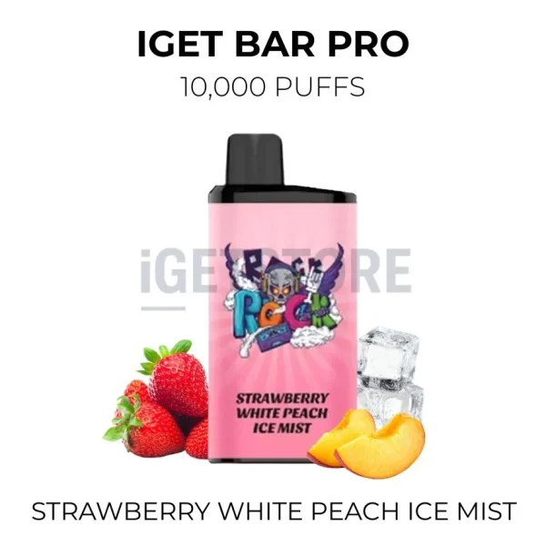IGET Bar Pro Strawberry White Peach Ice Mist 10000 Puffs