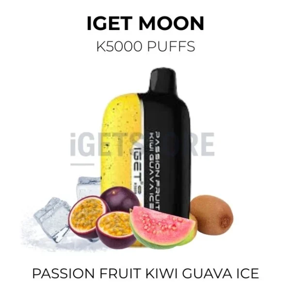 IGET Moon Passion Fruit Kiwi Guava Ice 5000 Puffs