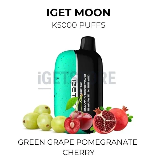 IGET Moon Green Grape Pomegranate Cherry 5000 Puffs