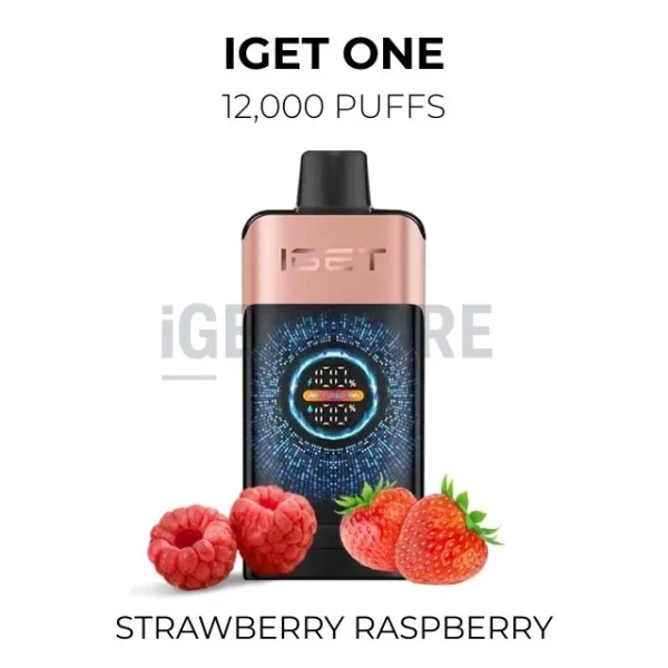 IGET ONE 12000 puffs – Strawberry Raspberry
