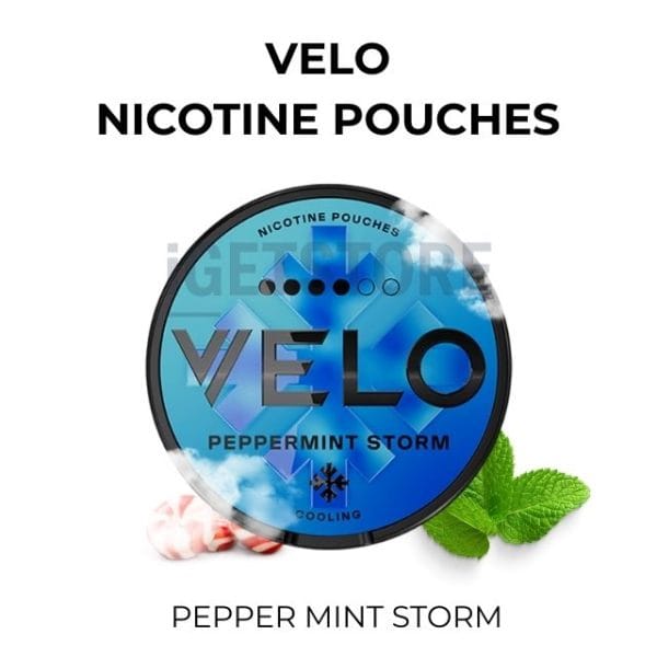 VELO Nicotine Pouches – Pepper Mint Storm